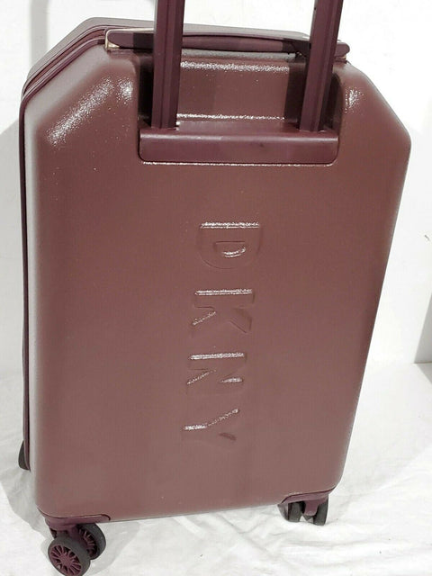 $225 DKNY Allure 20" Hard Spinner Suitcase Luggage Carry On Wine