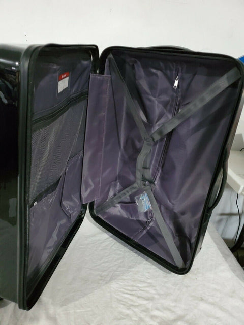 $340 New Rockland Horizon 24" Hard Case Luggage Suitcase Black Spinner