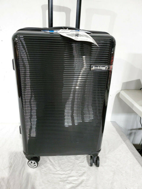 $340 New Rockland Horizon 24" Hard Case Luggage Suitcase Black Spinner