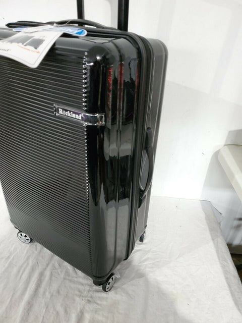 $340 New Rockland Horizon 24" Hard Case Luggage Suitcase Black Spinner