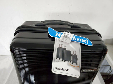 $340 New Rockland Horizon 24" Hard Case Luggage Suitcase Black Spinner