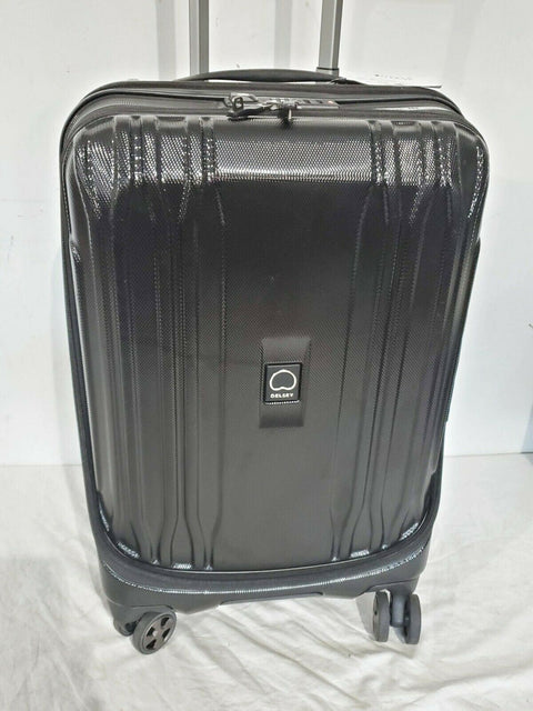 $300 Delsey Eclipse 21" Carry-On Spinner Luggage Hardcase TSA lock Black