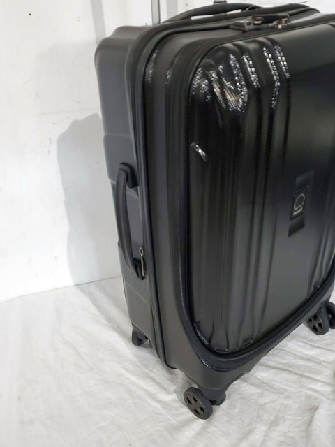 $300 Delsey Eclipse 21" Carry-On Spinner Luggage Hardcase TSA lock Black
