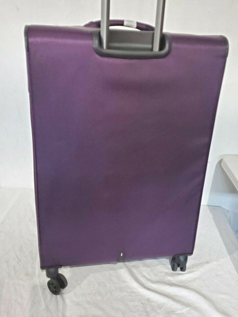 $360 New Delsey OptiMax Lite 28" Expandable Suitcase Luggage Purple Soft Upright