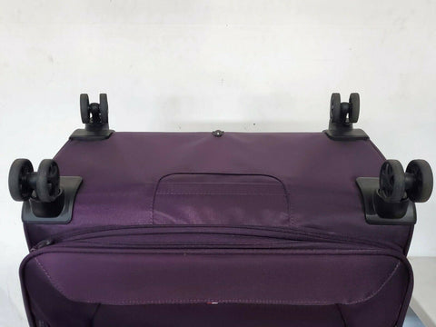 $360 New Delsey OptiMax Lite 28" Expandable Suitcase Luggage Purple Soft Upright