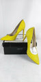 NEW Nine West Tatiana Women Pointed Toe Suede Yellow Heels Pump Shoes 7.5 US
