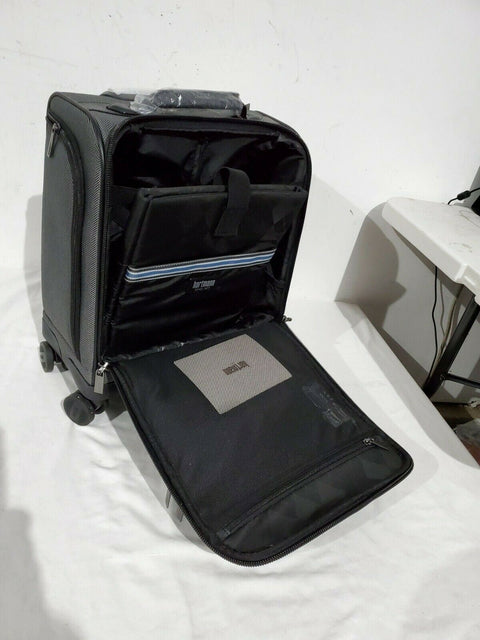 $540 New Hartmann Herringbone DLX Carry-On Under-Seater Spinner Suitcase Luggage