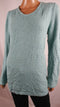 Karen Scott Women Long Sleeve Teal Blue Textured V-Neck Tunic Sweater Plus 1X - evorr.com
