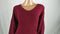 Karen Scott Women's Long Sleeve Red Maroon Textured V-Neck Tunic Sweater Plus 2X