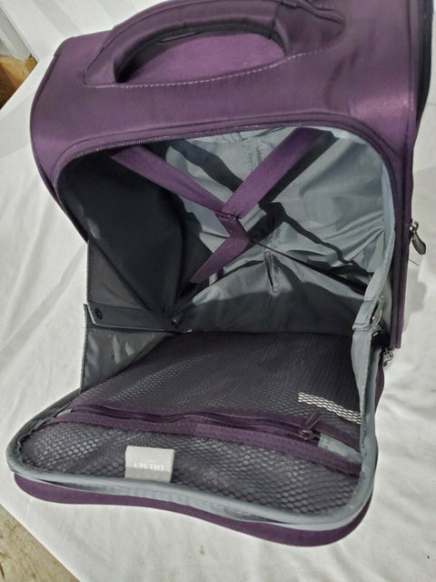 $200 New Delsey OptiMax Lite 17" 2-Wheel Under-Seat Bag Luggage Purple
