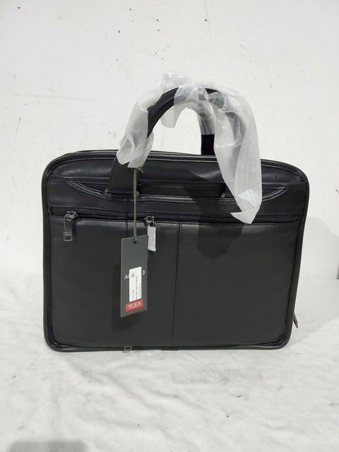 $725 Tumi Alpha 3 Expandable Organizer Leather Laptop Bag Briefcase Buisnesscase