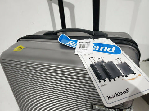 $340 New Rockland Horizon 24" Hard Case Luggage Suitcase Silver Spinner