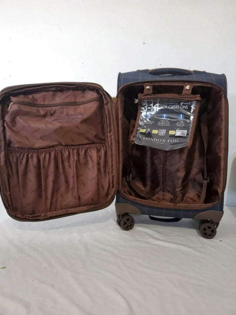 $300 London Fog Brentwood 20" Soft Case Carry-On Spinner Suitcase Luggage