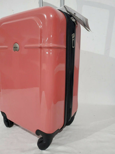 $300 New Delsey Air-Quest 21" Carry-On Spinner Suitcase Hard Case Luggage Coral