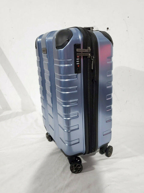 $280 New Kenneth Cole Reaction 42nd Street Luggage Hard Carry On Light Blue 20"