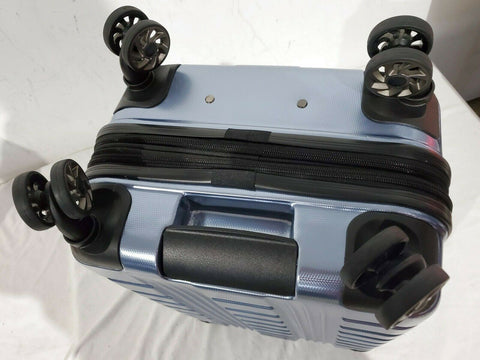 $280 New Kenneth Cole Reaction 42nd Street Luggage Hard Carry On Light Blue 20"