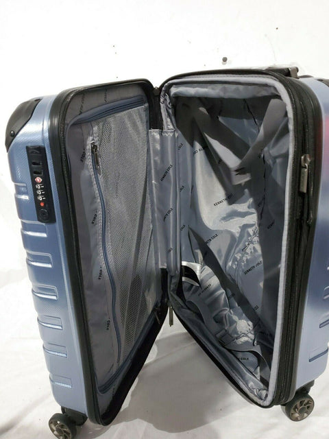 $280 New Kenneth Cole Reaction 42nd Street Luggage Hard Carry On Light Blue 20"