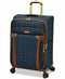 $320 London Fog Brentwood 25" Soft Blue Suitcase Luggage Plaids Spinner