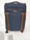 $320 London Fog Brentwood 25" Soft Blue Suitcase Luggage Plaids Spinner