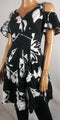 Ralph Lauren Womens V-Neck Cold-Shoulder Short Sleeves Black Flower Printed 0 XS