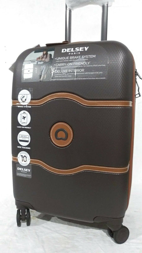 $500 Delsey Chatelet Plus 21" Hard side Carry On Spinner Suitcase Luggage