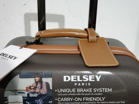 $500 Delsey Chatelet Plus 21" Hard side Carry On Spinner Suitcase Luggage