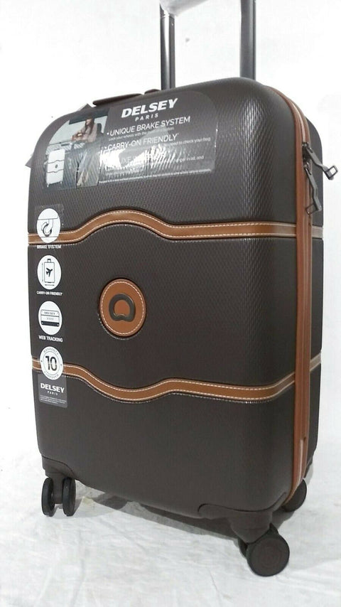 $500 Delsey Chatelet Plus 21" Hard side Carry On Spinner Suitcase Luggage