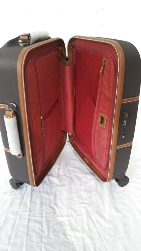$500 Delsey Chatelet Plus 21" Hard side Carry On Spinner Suitcase Luggage