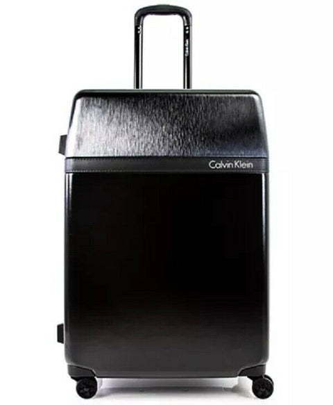 $424 Calvin Klein Clarkson Square 28" Check-In Spinner Black Luggage Suitcase