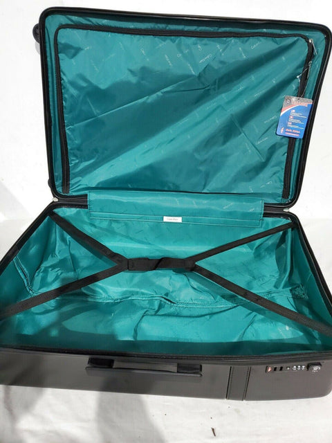 $424 Calvin Klein Clarkson Square 28" Check-In Spinner Black Luggage Suitcase