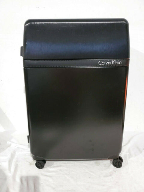 $424 Calvin Klein Clarkson Square 28" Check-In Spinner Black Luggage Suitcase