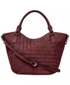 $104 New Urban Originals Iconic Vegan Leather Tote Red Maroon Shoulder Handbag - evorr.com