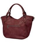 $104 New Urban Originals Iconic Vegan Leather Tote Red Maroon Shoulder Handbag - evorr.com