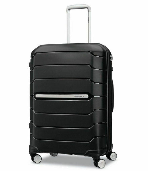 $398 Samsonite Free-form 28" Spinner Suitcase Luggage Black Hard Case TSA Lock