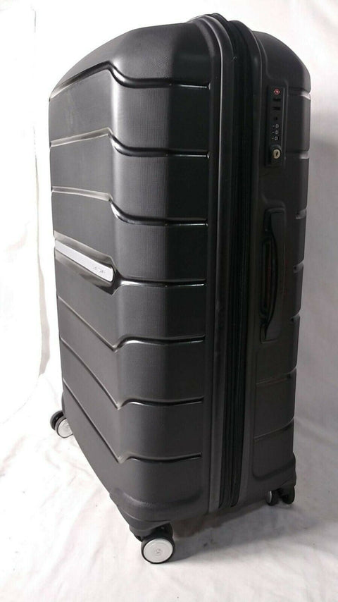 $398 Samsonite Free-form 28" Spinner Suitcase Luggage Black Hard Case TSA Lock