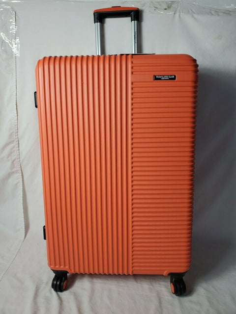 Travelers Club Luggage Basette 28" Check-In Orange Luggage Suitcase upright