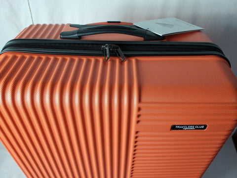 Travelers Club Luggage Basette 28" Check-In Orange Luggage Suitcase upright