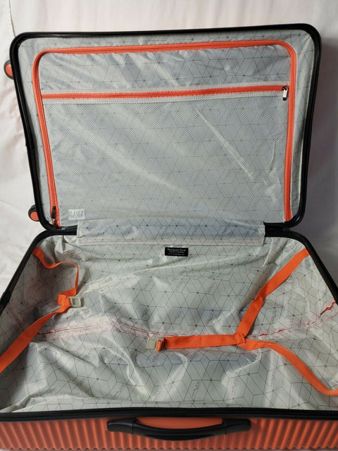 Travelers Club Luggage Basette 28" Check-In Orange Luggage Suitcase upright
