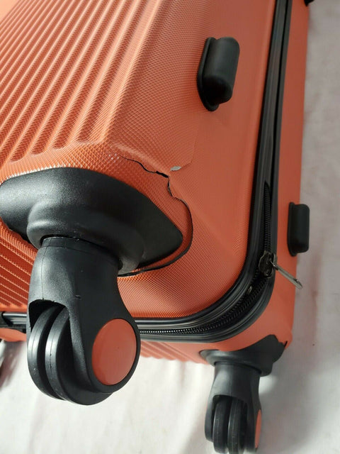 Travelers Club Luggage Basette 28" Check-In Orange Luggage Suitcase upright