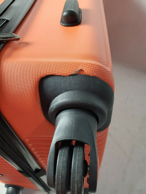 Travelers Club Luggage Basette 28" Check-In Orange Luggage Suitcase upright