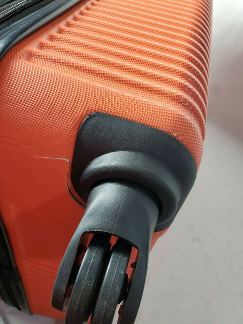 Travelers Club Luggage Basette 28" Check-In Orange Luggage Suitcase upright