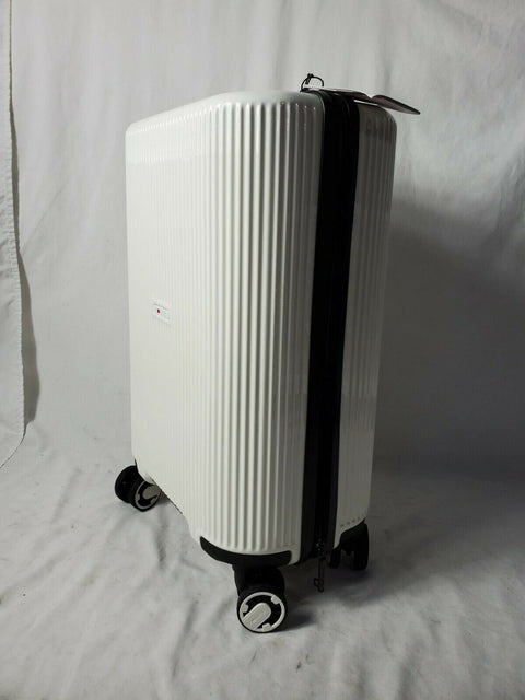 $270 Solite Tavarone White 22" Expandable Hard Spinner Carry On Luggage