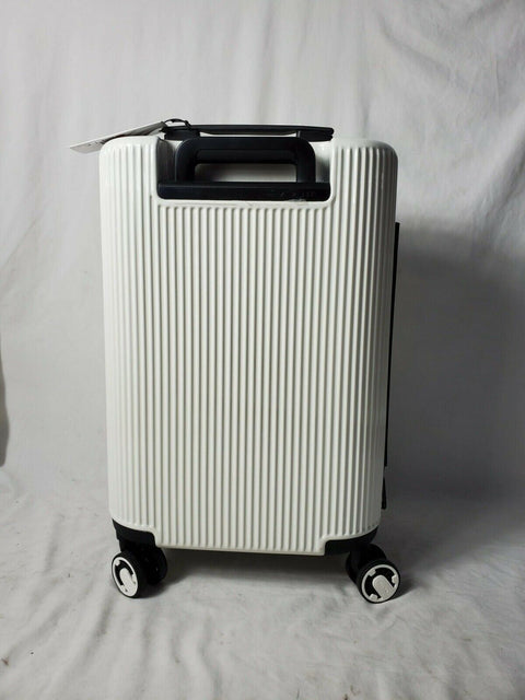 $270 Solite Tavarone White 22" Expandable Hard Spinner Carry On Luggage