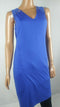 New Bar III Women's V-Neck Blue Fringe Shoulder Sleeveless Tunic Stretch Dress M
