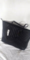 INC International Concepts Women Cissy Quilted Tote Shoulder Hang Bag Black - evorr.com