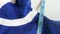 New Michael Kors Women Blue Short Sleeve Contrast Scoop Neck Blouse Top Size S