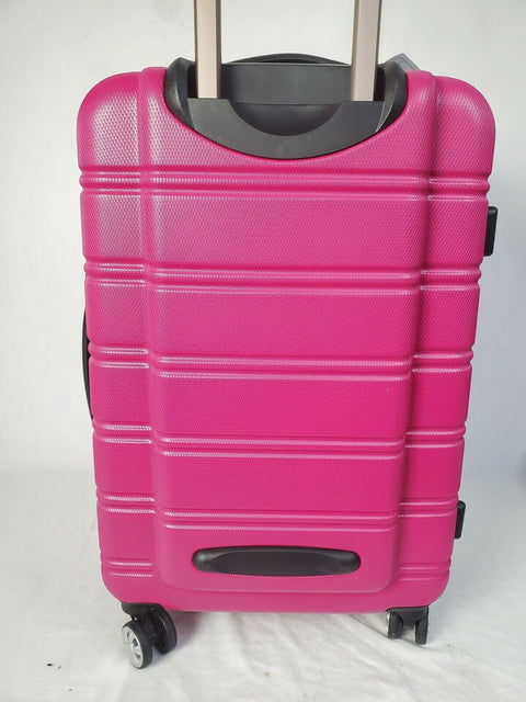 $280 Rockland Melbourne Spinner Luggage Medium Check-In Suitcase 24" Pink