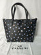 Coach 76383 Women's TAYLOR Vintage Rose Print Tote Black Multi Logo Bag NEW $195