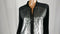 New Fair Child Women Black Long Sleeve Jacket Full Zip Velvet Sequence Size M - evorr.com
