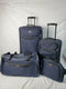 $200 TAG Springfield III Blue 4 Piece Luggage Set Expandable Suitcase Navy